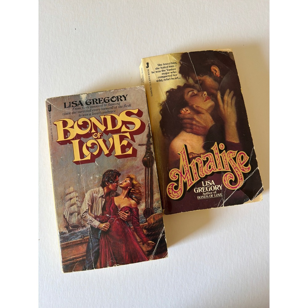 Lisa Gregory Bonds of Love Analise Vintage Romance Paperback Books Lot 1978 1981